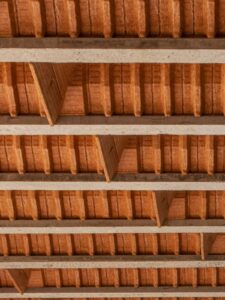 Plafond en hourdis bois de l'atelier de Quartier Libre Chantenay